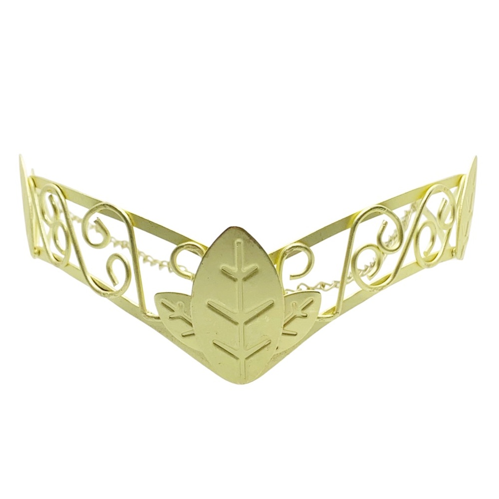 Metal Baroque Golden Leaf Costume Crown